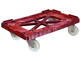 Тележка TR 508-1 красная полиамидные колеса